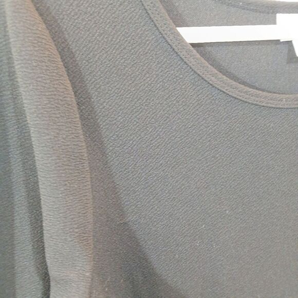 Lularoe Black White Long Sleeve Boat Ruffle Dress XL - Picture 8 of 9